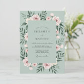 Invitation Mariage Feuille de Caresse de Mousse de Mer (Debout devant)