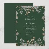 Invitation Mariage Feuille de Chasseur (Devant / Derrière)