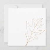 Invitation Mariage Feuille de chêne d'automne (Dos)
