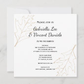 Invitation Mariage Feuille de chêne d'automne (Devant)