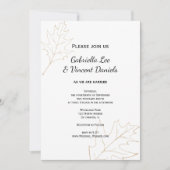 Invitation Mariage Feuille de chêne d'automne (Devant)
