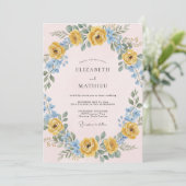 Invitation Mariage Feuille de Ciel Doré (Debout devant)