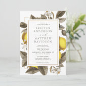 Invitation Mariage Feuille de citron botanique (Debout devant)
