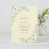 Invitation Mariage feuille de crème au beurre (Debout devant)