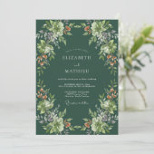 Invitation Mariage feuille de cuivre Hunter (Debout devant)