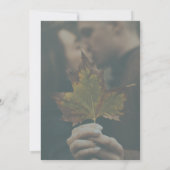 Invitation Mariage feuille de Ginkgo Vert Sauge Rustique (Dos)