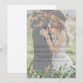 Invitation Mariage Feuille de l'Eucalyptus (Devant / Derrière)