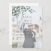 Invitation Mariage Feuille de l'Eucalyptus (Devant / Derrière)