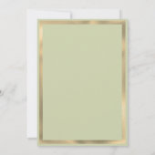 Invitation Mariage feuille de l'eucalyptus en or vert simple (Dos)