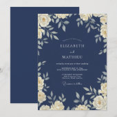 Invitation Mariage Feuille de Luxe Ivory (Devant / Derrière)