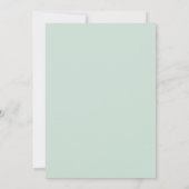 Invitation Mariage Feuille de Menthe Aqua Sage (Dos)
