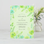 Invitation Mariage Feuille de Menthe Chartreuse (Debout devant)