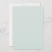 Invitation Mariage Feuille de Menthe Mousse de Mer (Dos)