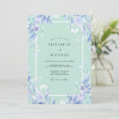 Invitation Mariage Feuille de Mer Églantine (Debout devant)