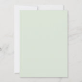 Invitation Mariage Feuille de Pêche Menthe (Dos)