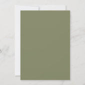 Invitation Mariage feuille de pervenche olive (Dos)