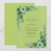 Invitation Mariage Feuille de Poire (Devant / Derrière)