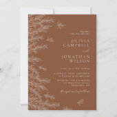 Invitation Mariage Feuille de Terracotta Boho (Devant)