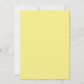 Invitation Mariage Feuille d'Eau Jaune (Dos)