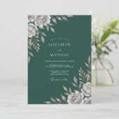 Invitation Mariage Feuille d'Épinette Profonde (Debout devant)