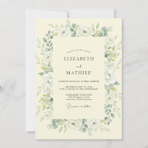 Invitation Mariage Feuille d'Olivier Beurre
