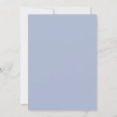 Invitation Mariage feuille d'or et pervenche (Dos)