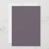 Invitation Mariage Feuille Dorée prune (Dos)
