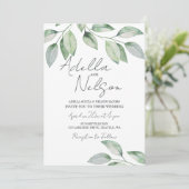 Invitation Mariage Feuille doux (Debout devant)