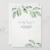 Invitation Mariage Feuille doux (Dos)