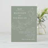 Invitation Mariage Feuille en cascade (Debout devant)