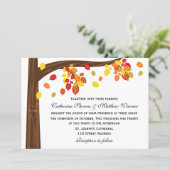 Invitation Mariage Feuille en chute d'automne (Debout devant)