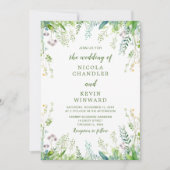 Invitation Mariage Feuille Eucalyptus Greenery (Devant)