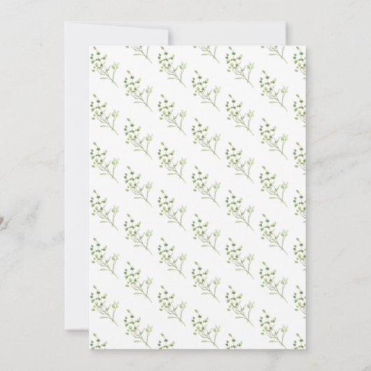 Invitation Mariage Feuille Eucalyptus Greenery (Dos)