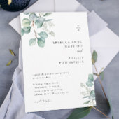 Invitation Mariage Feuille Eucalyptus moderne