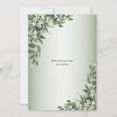 Invitation Mariage Feuille Eucalyptus Rustique Floral (Dos)
