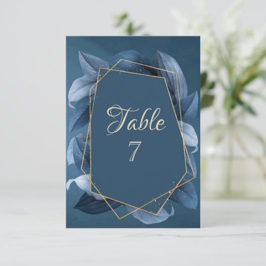 Invitation Mariage Feuille Gold Frame (Debout devant)