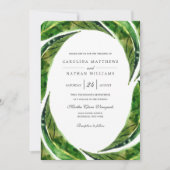 Invitation Mariage Feuille moderne Bold Tropical | Lumière (Devant)