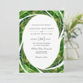 Invitation Mariage Feuille moderne Bold Tropical | Lumière (Debout devant)
