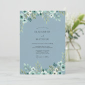 Invitation Mariage Feuille Peinte en Acier (Debout devant)
