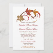 Invitation Mariage Feuille Russe en chute (Devant)