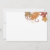 Invitation Mariage Feuille Russe en chute (Dos)