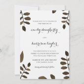 Invitation Mariage Feuille rustique (Devant)