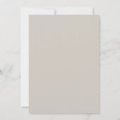 Invitation Mariage feuille taupe argentée (Dos)