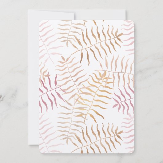 Invitation Mariage Feuille tropical (Dos)