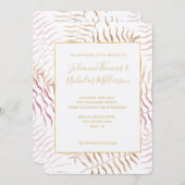 Invitation Mariage Feuille tropical (Devant / Derrière)
