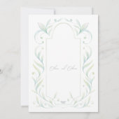 Invitation Mariage Feuille vert (Dos)