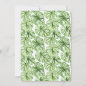 Invitation Mariage Feuille vert tropical (Dos)