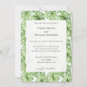 Invitation Mariage Feuille vert tropical (Devant)