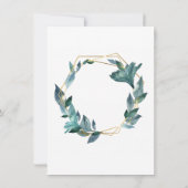 Invitation Mariage Feuilles Cadre Aquarelle Charmant (Dos)