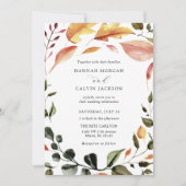 Invitation Mariage Feuilles d'automne (Devant)
